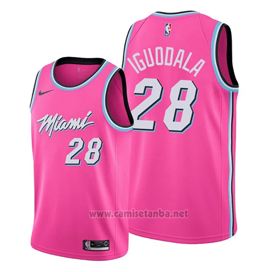 Camiseta Miami Heat Andre Iguodala #28 Earned 2019-20 Rosa